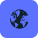 A simplified rendering of the globe focused on the Atlantic Ocean
